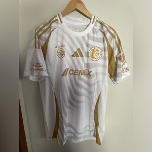 Adidas UANL Tigres 3rd Third 2024/25 Soccer Jersey Wihte Gold Size Medium IV6100